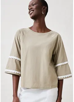 T-shirt met zijde, bonprix