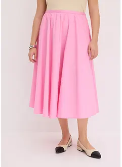 Midi rok in een elastische katoenmix, bonprix