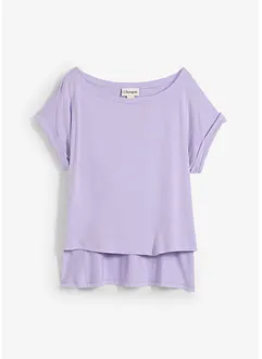 Oversized shirt van vloeiende viscose, bonprix