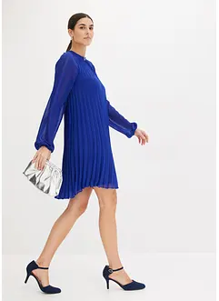 Mini jurk van fijn chiffon met plissé, bonprix