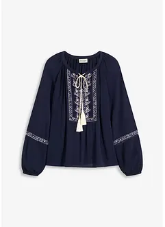 Oversized blouse met borduursel, bonprix