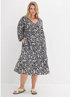Midi jurk van vloeiende viscose, bonprix
