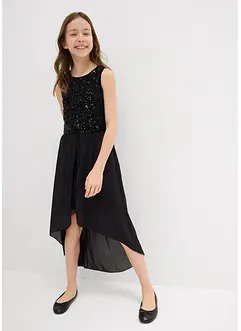 High-low jurk met tule, bonprix