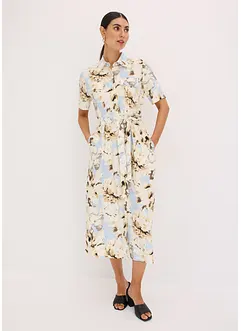 Overhemdjurk van viscose met een ceintuur (2-dlg. set), bonprix