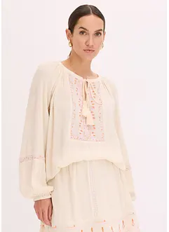 Oversized blouse met borduursel, bonprix
