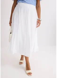 Midi rok van soepele viscosemix, bonprix