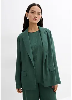Blazer van een gestructureerde crinkle-viscosemix, bonprix
