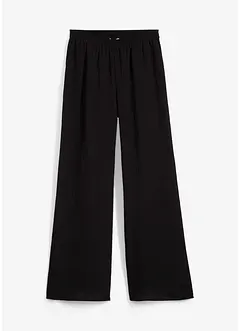 Broek van gestructureerde viscosemix, bonprix
