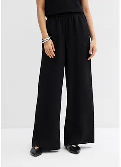 Broek van gestructureerde viscosemix, bonprix