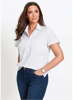 Popeline blouse met korte mouwen, bonprix