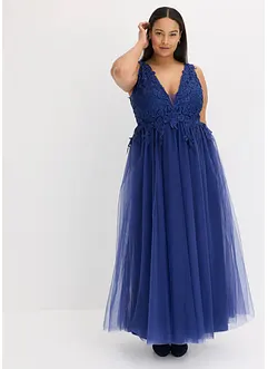 Maxi jurk van tule en kant, bonprix