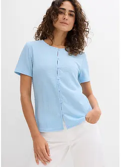 T-shirt met structuur en knopen, bonprix