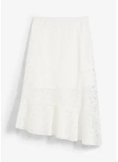 Midi rok met kant, bonprix