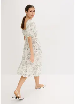 Midi jurk met pofmouwen, bonprix