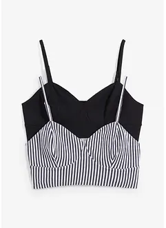 Cropped top van puur biologisch katoen ( 2-dlg. dubbelpak set), bonprix