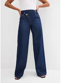 Wide leg jeans, mid waist, low stretch, bonprix