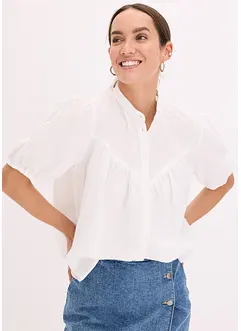Mousseline blouse met korte mouwen, bonprix