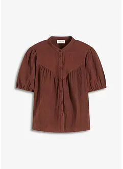 Mousseline blouse met korte mouwen, bonprix