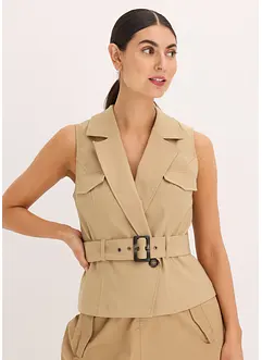 Gilet met riem, bonprix