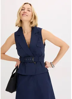 Gilet met riem, bonprix
