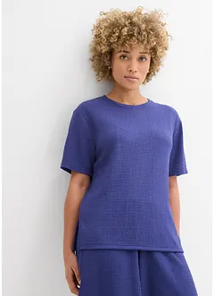 Shirt van borken crèpe, bonprix