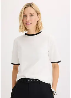Shirt met kanten rand, bonprix
