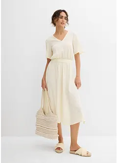 Midi jurk van luchtig seersucker, bonprix
