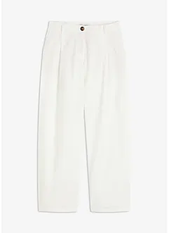 Twill broek van katoen met bandplooien, bonprix