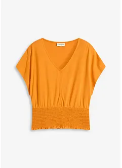 Shirt met gesmokte zoom, bonprix