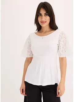 Shirt met kanten mouwen, bonprix