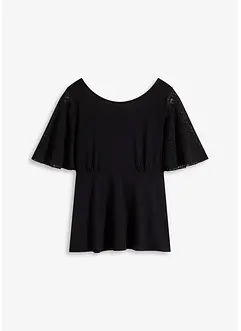 Shirt met kanten mouwen, bonprix
