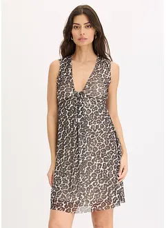Jersey jurk met mesh, bonprix