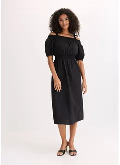 Off shoulder jurk van biologisch katoen, bonprix