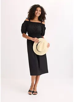Off shoulder jurk van biologisch katoen, bonprix
