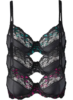 Beugel bh met delicaat kant (set van 3), bonprix