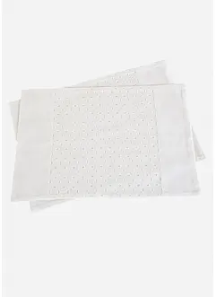 Placemats van biologisch katoen met borduursel (set van 2), bonprix