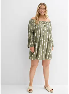 Carmen jurk van soepele viscose, bonprix