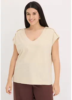 Shirt met gehaakte inzetstukken, bonprix