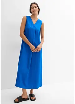 Getailleerde jurk met spaghettibandjes van soepele viscose, bonprix