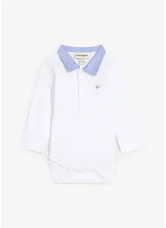 Body met overhemdkraag van puur biologisch katoen, bonprix