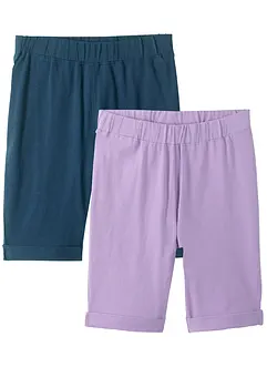 Korte meisjes legging (set van 2) met biologisch katoen, bonprix