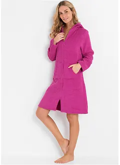 Frotté badjas met ritssluiting van biologisch katoen, bonprix