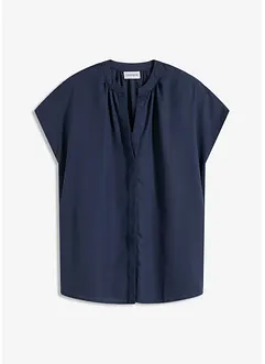 Blouse met korte mouwen en blinde knoopsluiting, bonprix