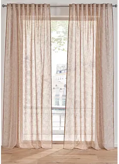 Transparant gordijn in linnen look (1 stuk), bonprix