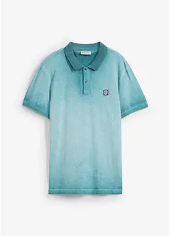 Piqué poloshirt in washed out used look, bonprix