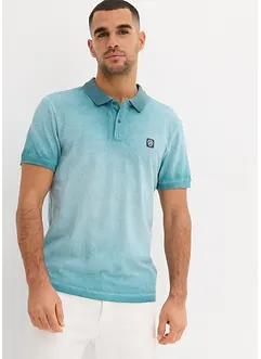 Piqué poloshirt in washed out used look, bonprix