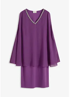 Jurk van chiffon met strass, bonprix