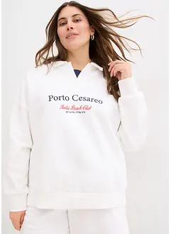 Oversized sweater met een polokraag en borduursel, bonprix