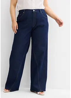 Wide leg jeans, high waist, low stretch, bonprix