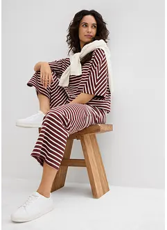 Jersey broek van gestructureerd katoen, bonprix
